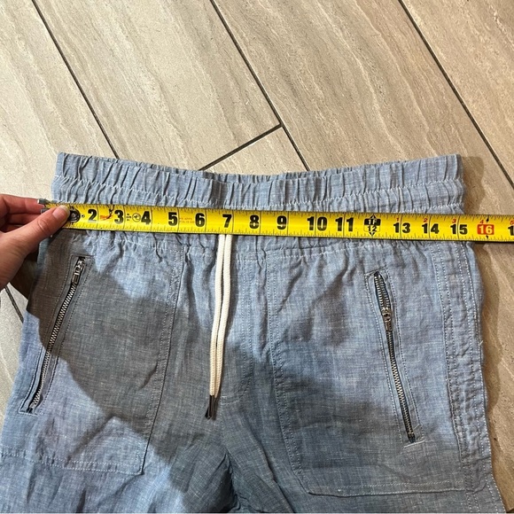 Athleta Cabo Womens Light Weight Linen Jogger Pants in Chambray Blue, Size 4 - Picture 5 of 8